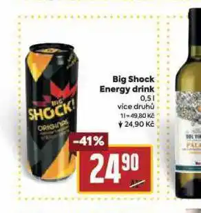 Billa Big shock energy drink nabídka