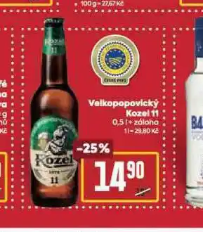 Billa Pivo velkopopovický kozel 11 nabídka