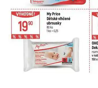 Globus My price dětské vlhčené ubrousky nabídka