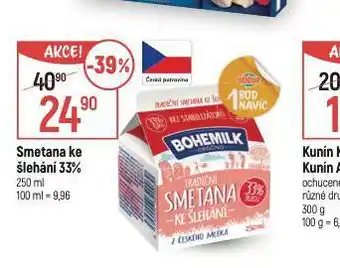 Globus Smetana ke šlehání 33% nabídka