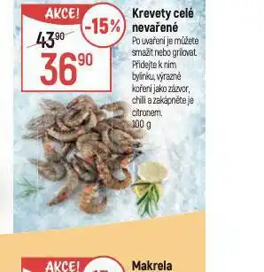 Globus Krevety celé nevařené nabídka