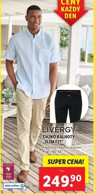 Lidl CHINO KALHOTY SLIM FIT" nabídka