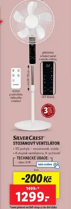 Lidl STOJANOVÝ VENTILÁTOR nabídka