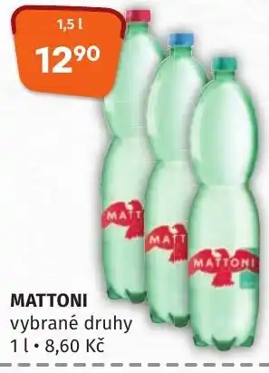 Coop hb MATTONI 1.5L vybrané druhy nabídka