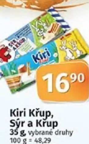 COOP TIP Kiri Křup, Sýr a Křup 35 g nabídka