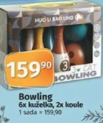 Bowling 6x kuželka, 2x koule