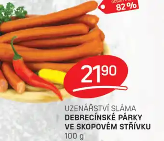 Flop UZENÁŘSTVÍ SLÁMA DEBRECÍNSKÉ PÁRKY VE SKOPOVÉM STŘÍVKU nabídka