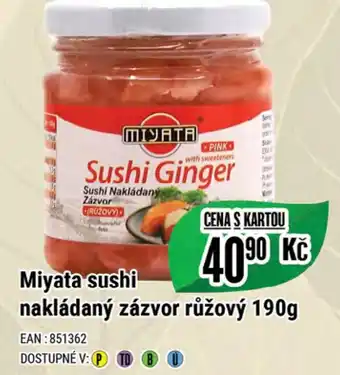 Tamda Foods Miyata sushi nakládaný zázvor růžový 190g nabídka