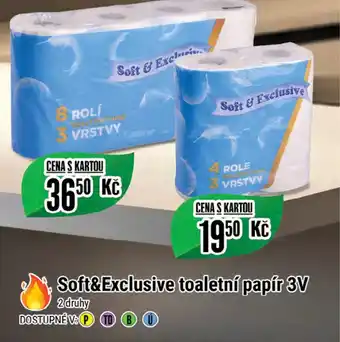 Tamda Foods Soft&Exclusive toaletní papír 3V nabídka