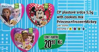 Tamda Foods CP plastové srdce 5,5g with cookies mix Princess+Frozen+Mickey nabídka
