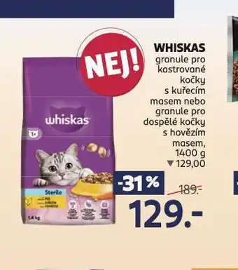 Rossmann Whiskas granule pro kočky nabídka