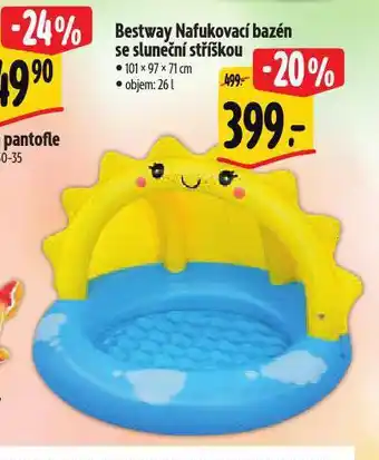 Albert Bestway nafukovací bazén se sluneční stříškou nabídka