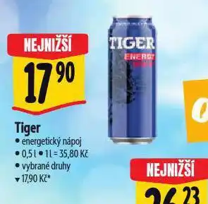Albert Tiger energy drink nabídka