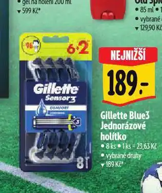 Albert Gillette blue 3 jednorázové holítko nabídka