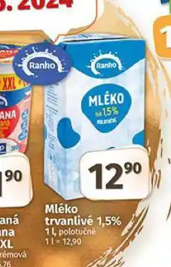 Coop Trvanlivé mléko 1,5% nabídka