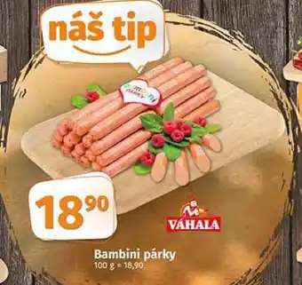Coop Bambini párky nabídka