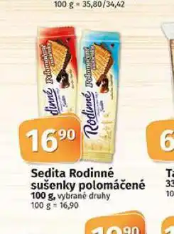 Coop Sedita rodinné sušenky polomáčené nabídka