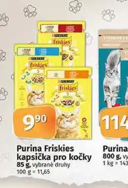 Coop Purina friskies kapsičky pro kočky nabídka