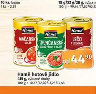Coop Hamé hotové jídlo nabídka