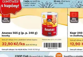 Coop Ananas nabídka