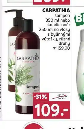 Rossmann Carpathia šampon, kondicioner nabídka