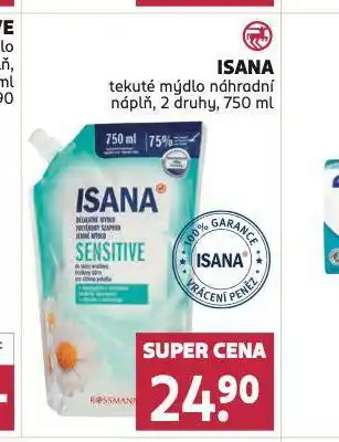 Rossmann Isana tekuté mýdlo náhradní náplň nabídka