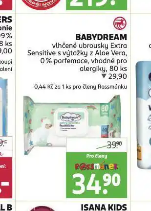 Rossmann Babydream vlhčené ubrousky nabídka