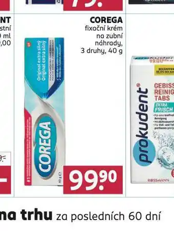 Rossmann Corega fixační krém nabídka