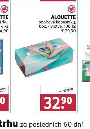 Rossmann Alouette papírové kapesníky nabídka