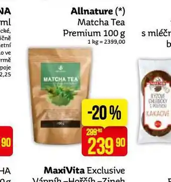 Teta Allnature matcha tea premium nabídka