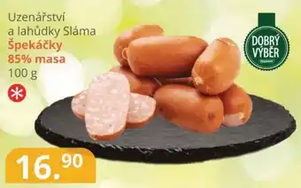 Potraviny CZ Uzenářství a lahůdky Sláma Špekáčky 85% masa nabídka