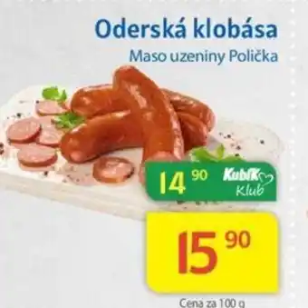 Kubík potraviny Oderská klobása nabídka