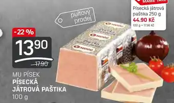 Flop MU PÍSEK PÍSECKÁ JÁTROVÁ PAŠTIKA nabídka