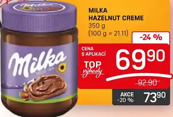 Flop MILKA HAZELNUT CREME nabídka