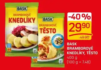 Flop BASK BRAMBOROVÉ KNEDLÍKY, TĚSTO nabídka