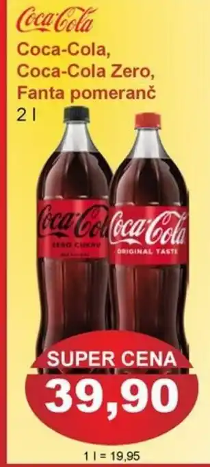 PLUS JIP Coca-Cola Coca-Cola Zero, Fanta pomeranč 2L nabídka