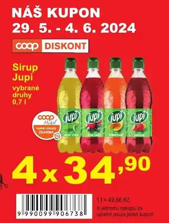 COOP DISKONT Sirup Jupí 0.7L nabídka