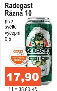 COOP DISKONT Radegast Rázná 10 0.5L nabídka