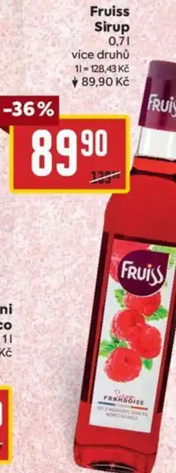 Billa Fruiss Sirup 0,7L nabídka