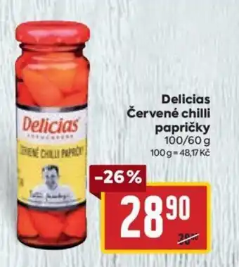 Billa Delicias Červené chilli papričky nabídka