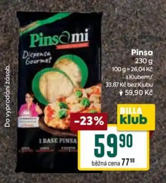 Billa Pinsa nabídka