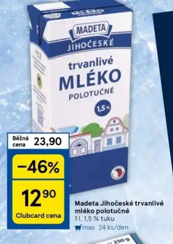 Tesco Madeta Jihočeské trvanlivé mléko polotučné nabídka