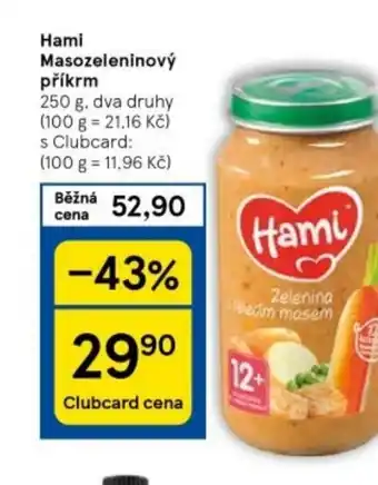 Tesco Hami Masozeleninový příkrm nabídka