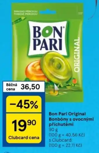 Tesco Bon Pari Original Bonbóny s ovocnými příchutěmi nabídka