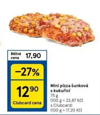 Tesco Mini pizza šunková s kukuřicí nabídka
