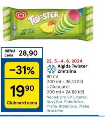 Tesco Algida Twister Zmrzlina nabídka