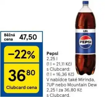 Tesco Pepsi 2,25L nabídka
