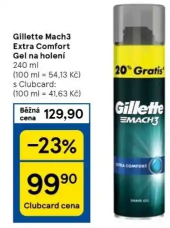 Tesco Gillette Mach3 Extra Comfort Gel na holení nabídka