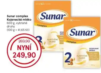 Tesco Sunar complex Kojenecké mléko nabídka