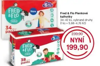 Tesco Fred & Flo Plenkové kalhotky nabídka
